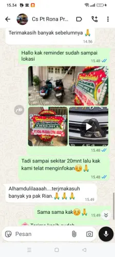Testimonial Papan Bunga pasirkupa